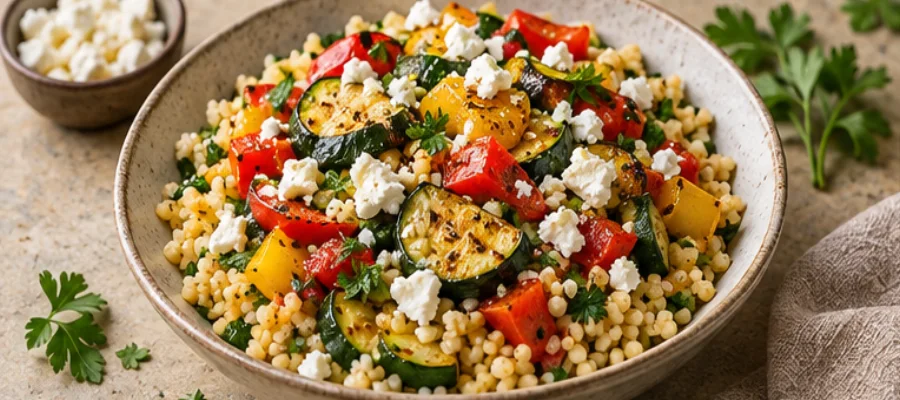 Bulgur-Gurken-Mittagssalat