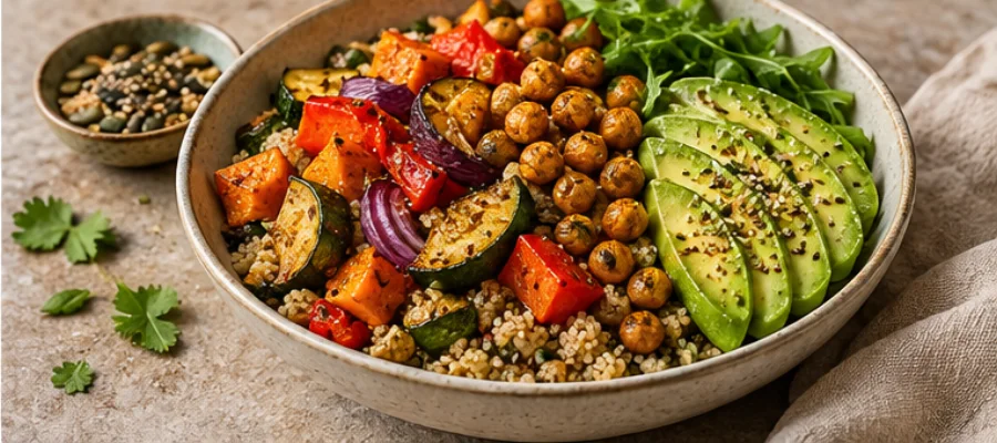 Geröstete Quinoa-Bowl