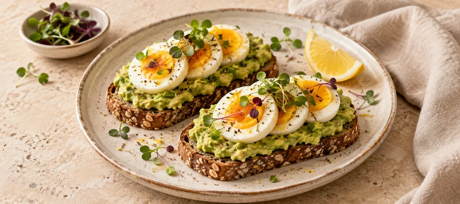 Avocado-Ei-Frühstücksbrot