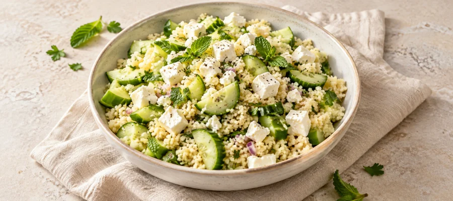 Couscous-Gurken-Mittagssalat