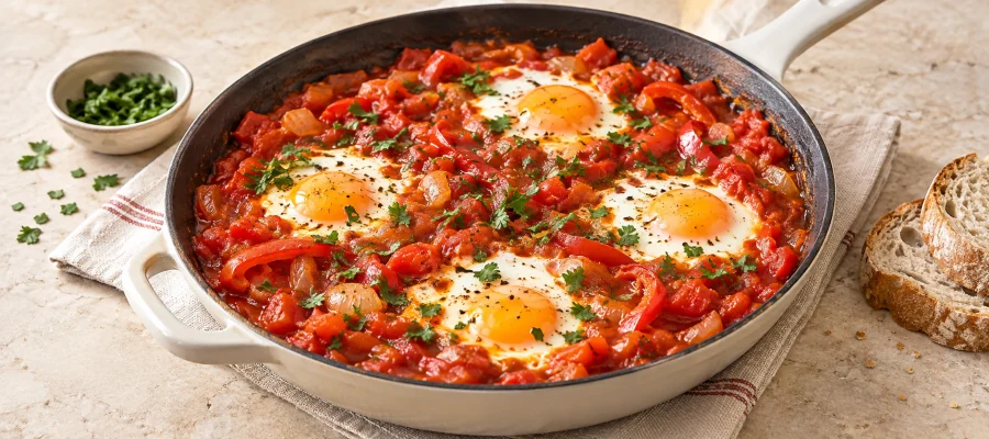 Tomaten-Shakshuka zum Frühstück