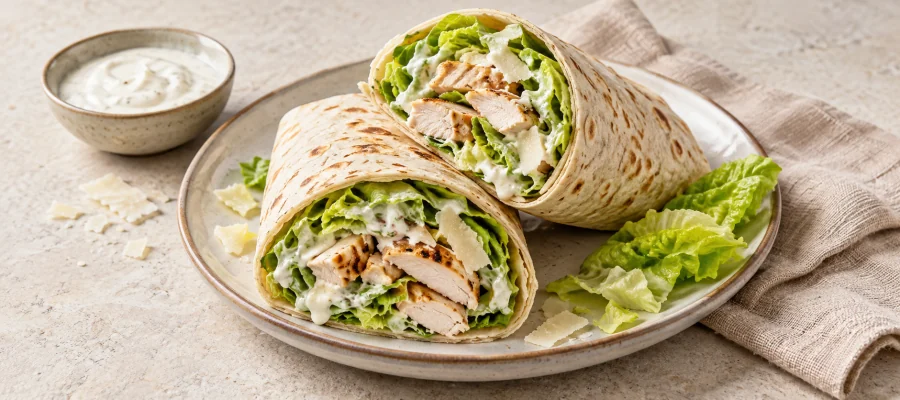 Hähnchen-Caesar-Wrap