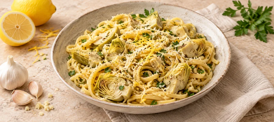 Artischocken-Zitronen-Pasta