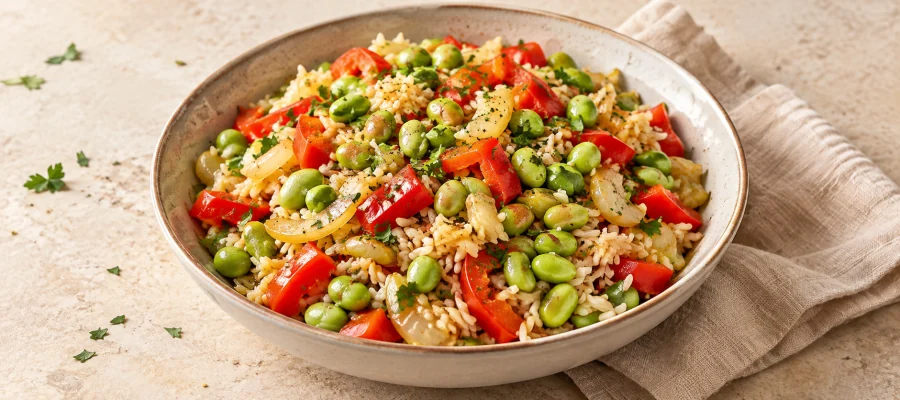 Edamame-Gemüse-Pfanne