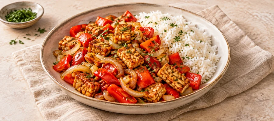 Tempeh-Paprika-Pfanne