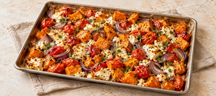 Süßkartoffel-Feta-Blech