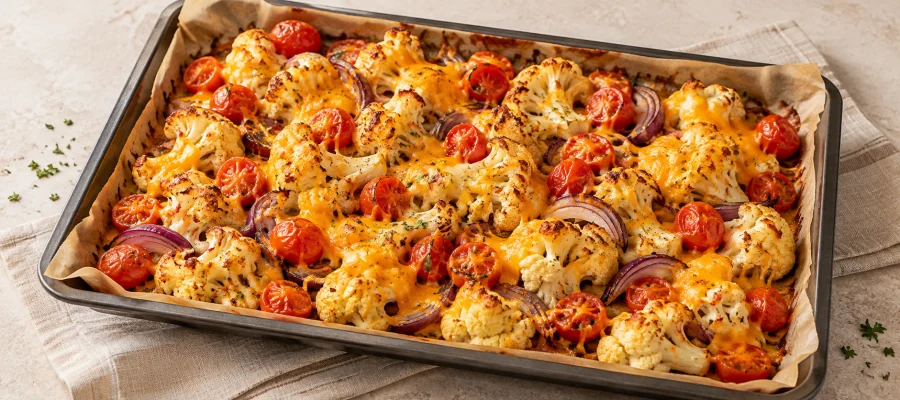 Blumenkohl-Cheddar-Blech