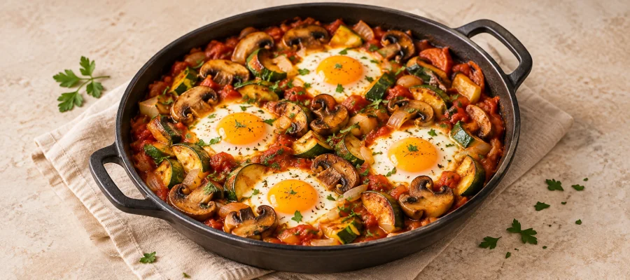 Pilz-Shakshuka
