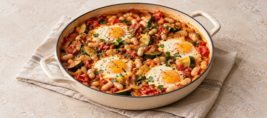 Weiße-Bohnen-Shakshuka