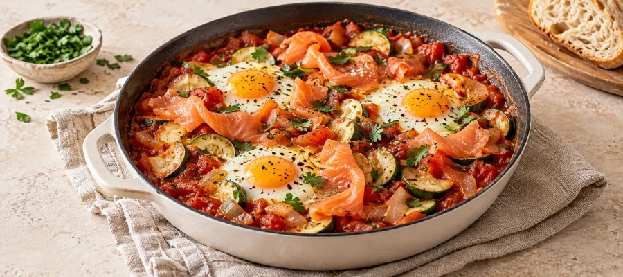 Räucherlachs-Shakshuka