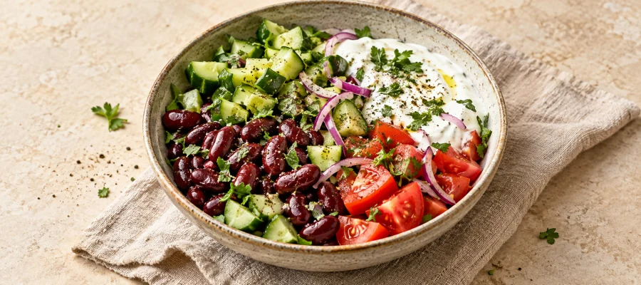 Bohnen-Joghurt-Bowl