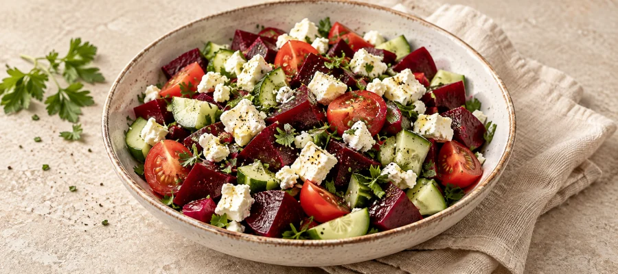Rote-Bete-Feta-Bowl