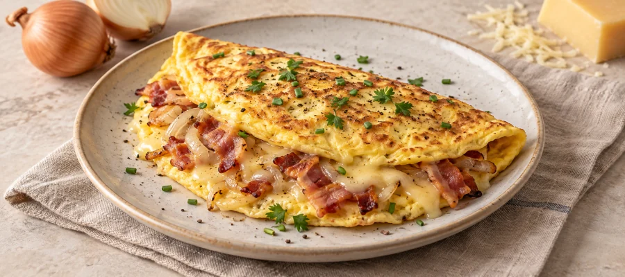 Speck-Käse-Omelett