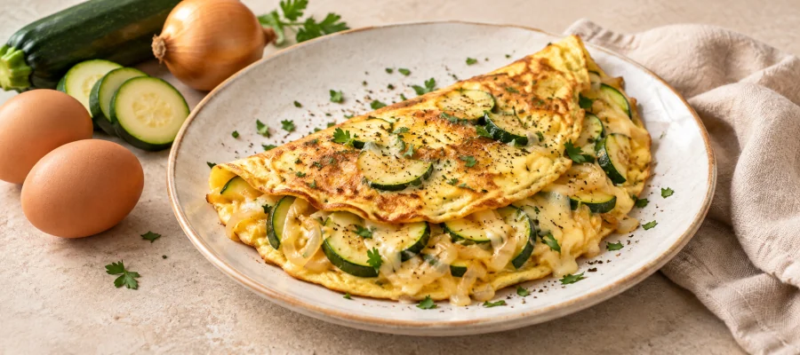 Zucchini-Käse-Omelett