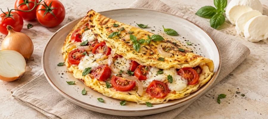 Tomaten-Mozzarella-Omelett