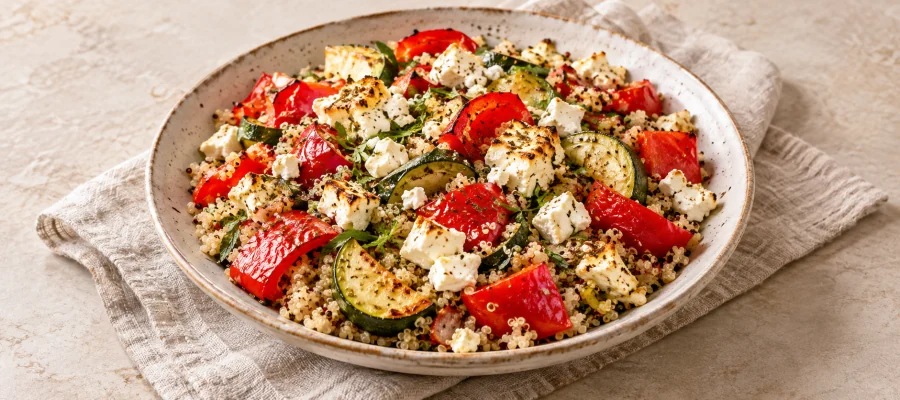 Quinoa-Feta-Ofengemüse